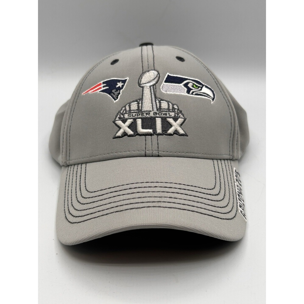 47 Brand Super Bowl XLIX 2015 Baseball Hat Mens Patriots Seahawks NFL Football